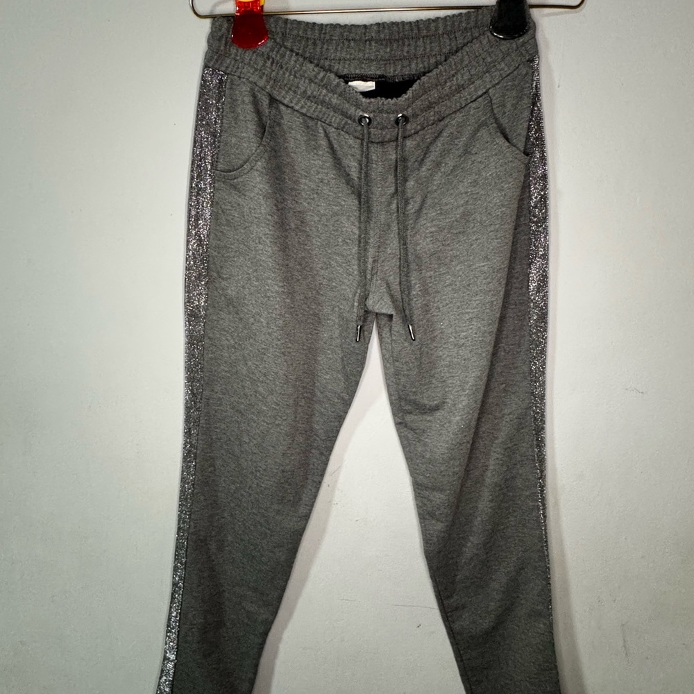 Gray Men's Pants with Side Stripes